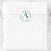 Initial Letter Monogram Personalisiert Quadratischer Aufkleber (Tasche)