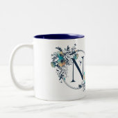 Initial - Letter N Zweifarbige Tasse (Links)