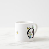 Initial Letter O Floral Butterfly Monogramm Espressotasse (Vorderseite Rechts)