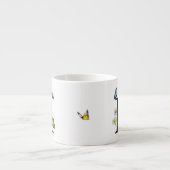 Initial Letter R Floral Butterfly Monogramm Espressotasse (Vorderseite)