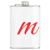 Initial letter red monogram professional modern flachmann (Vorderseite)