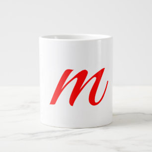 Initial letter red monogram professional modern  Jumbo-Tasse