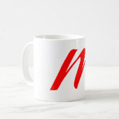 Initial letter red monogram professional modern kaffeetasse (Vorderseite Links)