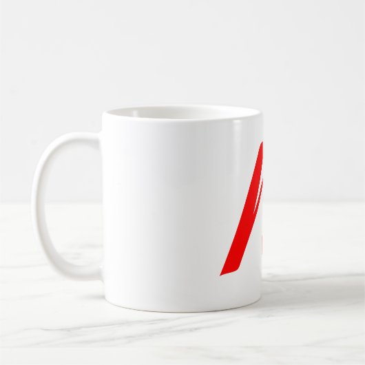 Initial letter red monogram professional modern kaffeetasse (Links)
