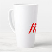 Initial letter red monogram professional modern milchtasse (Linke Ecke)