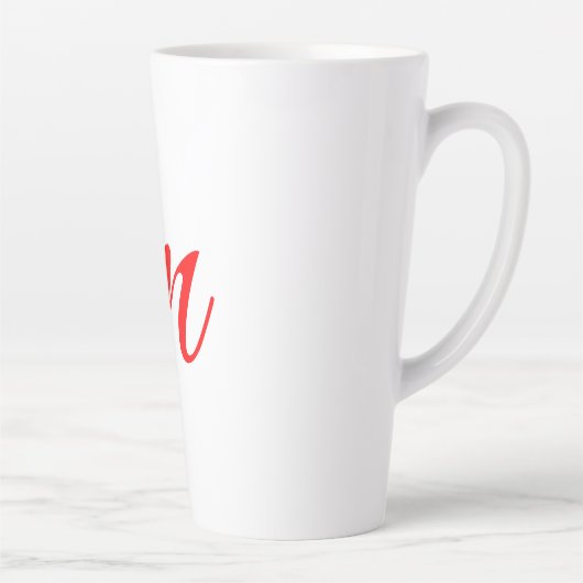 Initial letter red monogram professional modern  milchtasse (Rechts)
