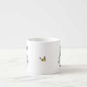 Initial Letter S Floral Butterfly Monogramm Espressotasse (Vorderseite)