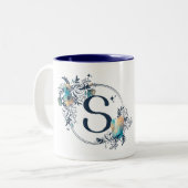 Initial - Letter S Zweifarbige Tasse (Vorderseite Links)