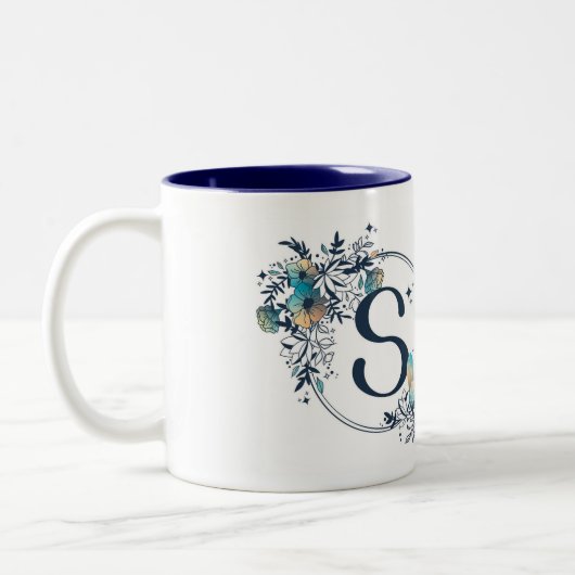 Initial - Letter S Zweifarbige Tasse (Links)