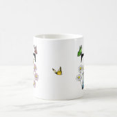 Initial Letter T Floral Butterfly Monogramm Kaffeetasse (Mittel)