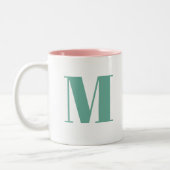 Initial Letter | Trendy modern monogran Zweifarbige Tasse (Links)