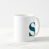 Initial Letter Trendy Monogram Modern Stilvoll Coo Kaffeetasse (VorderseiteRechts)