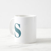 Initial Letter Trendy Monogram Modern Stilvoll Coo Kaffeetasse (Vorderseite Links)