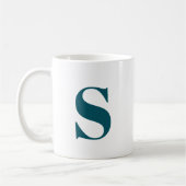 Initial Letter Trendy Monogram Modern Stilvoll Coo Kaffeetasse (Links)