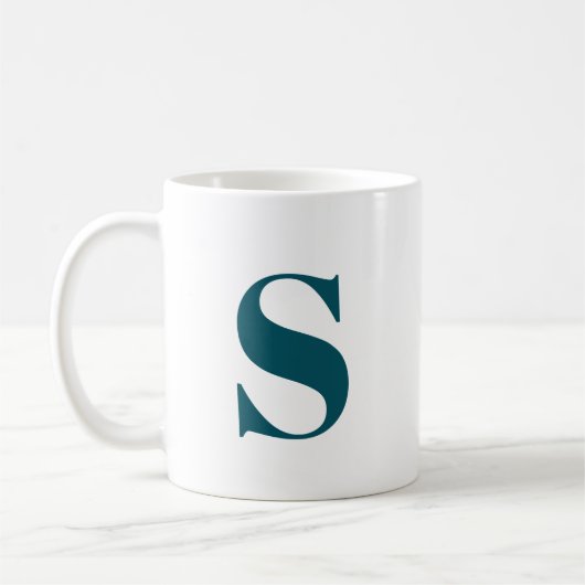 Initial Letter Trendy Monogram Modern Stilvoll Coo Kaffeetasse (Links)