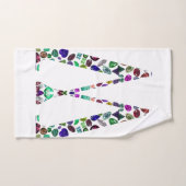 Initial Letter W Gemstone Design Badhandtuch Set (Handtuch)