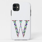 Initial Letter W Gemstone Design Case-Mate iPhone Hülle (Rückseite)
