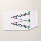 Initial Letter W Gemstone Design Handtuch (Handtuch)