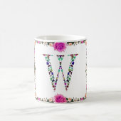 Initial Letter W Gemstone Design Kaffeetasse (Mittel)