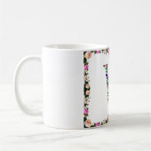 Initial Letter W Gemstone Design Kaffeetasse (Links)