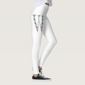 Initial Letter W Gemstone Design Leggings (Rechts)