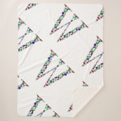 Initial Letter W Gemstone Design Sherpadecke (Vorderseite)