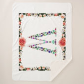 Initial Letter W Gemstone Design Sherpadecke (Vorderseite)
