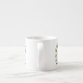 Initial Letter X Floral Butterfly Monogramm Espressotasse (Rückseite)