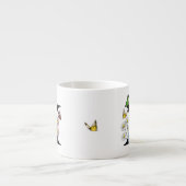 Initial Letter X Floral Butterfly Monogramm Espressotasse (Vorderseite)