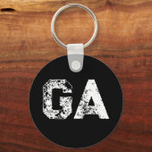 Initial Letters Monogram Black White Plain Simple Schlüsselanhänger (Vorderseite)