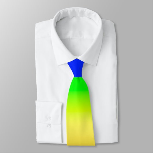 Initial LGBT Rainbow Pride Flag Ombre Stripes Krawatte (Gebunden)