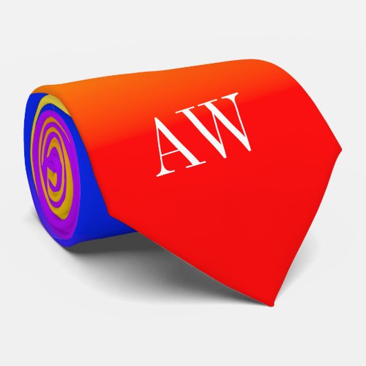 Initial LGBT Rainbow Pride Flag Ombre Stripes Krawatte (Gerollt)