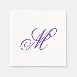 Initial Lila-grünes Monogramm Serviette