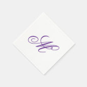 Initial Lila-grünes Monogramm Serviette (Ecke)
