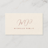 Initial luxuriös mit benutzerdefiniertem, elegante visitenkarte (Vorderseite)