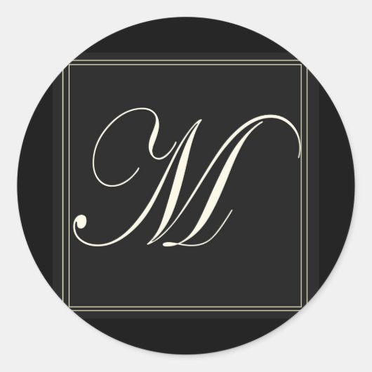 Initial M Aufkleber (Vorderseite)