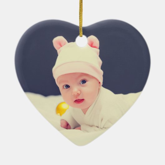 Initial M Baby S First Christmas Pattern Keramik Ornament (Hinten)