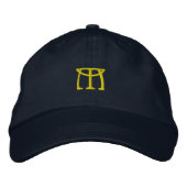 Initial "M" Designer Cap Bestickte Baseballkappe (Vorderseite)