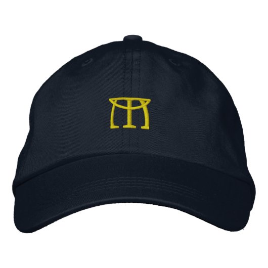Initial "M" Designer Cap Bestickte Kappe (Vorderseite)