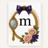 Initial M Personal Writing Elegant Regency Notizblock (Vorderseite)