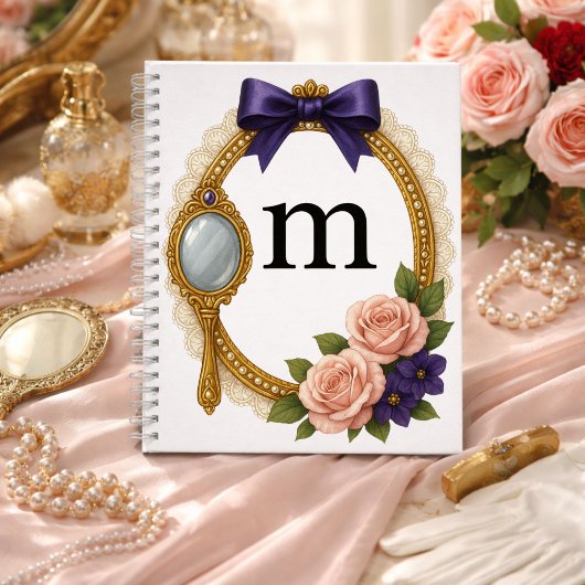 Initial M Personal Writing Elegant Regency Notizblock