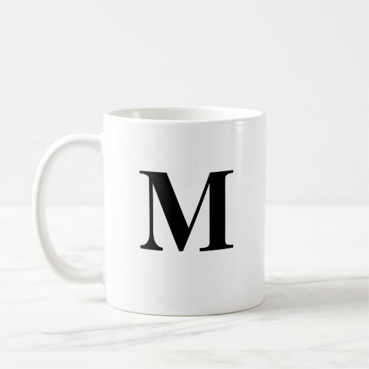 Initial M & Personalisiert Name Kaffeezubereitung Kaffeetasse (Links)