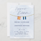 Initial "Maritime Flag" — Nautical Engagement Part Einladung (Vorderseite)