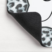 Initial-Maus-Pad des Cheetah Spot Animal Monogram Mousepad (Ecke)