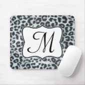 Initial-Maus-Pad des Cheetah Spot Animal Monogram Mousepad (Mit Mouse)