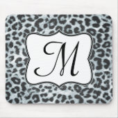 Initial-Maus-Pad des Cheetah Spot Animal Monogram Mousepad (Vorne)