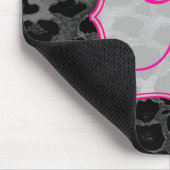 Initial-Maus-Pad des Cheetah Spot Animal Monogram Mousepad (Ecke)