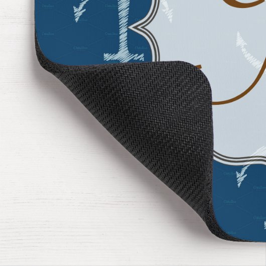 Initial-Maus-Pad für das Ankerschiff Mousepad (Ecke)