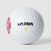 Initial Mauve und White Monogram Golfball (Logo)