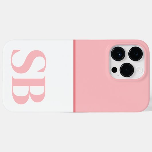 Initial Minimalistisch Monogram stylisch Case-Mate iPhone Hülle (Rückseite (Horizontal))